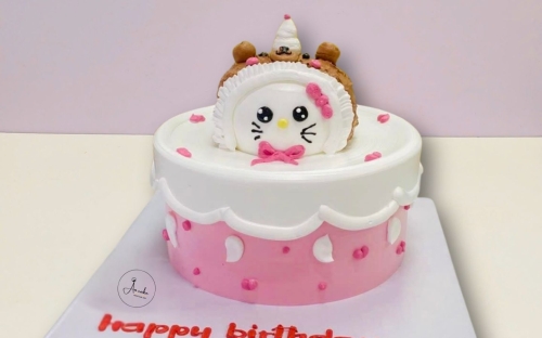 Bánh kem hình mèo Kitty tặng chị – 1 Món quà ngọt ngào đầy ý nghĩa từ An Cake