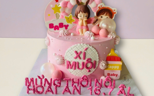 Mẫu bánh đầy tháng cho các bé gái - 1 Sự lựa chọn hoàn hảo từ An Cake